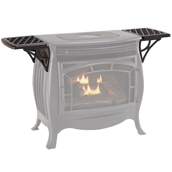 Gloss Black Shelves for Ventless Gas Stove, Small - Durable Materialand Stylish