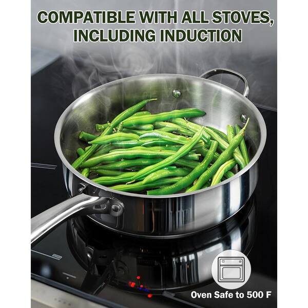 Classic 5 qt. Stainless Steel Saute Pan with Lid