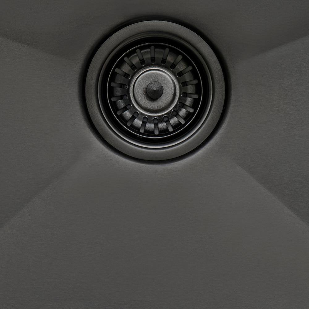 Ruvati 33" Matte Black Stainless Steel Workstation Kitchen Sink
