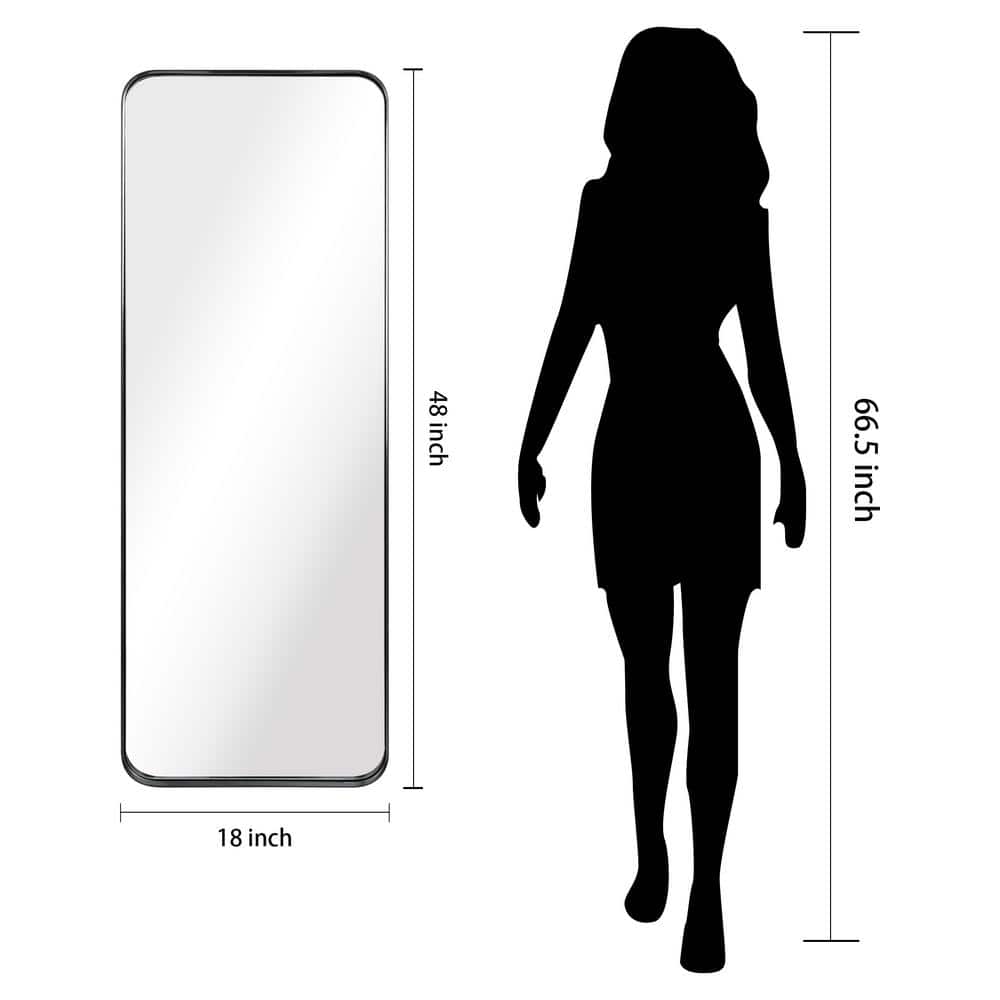 Sleek Rectangular 48" Silver Brushed Stainless Steel Wall Mirror
