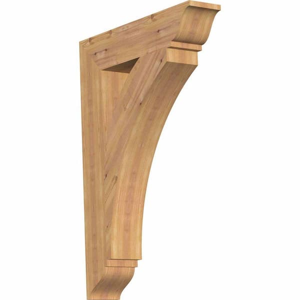 Ekena Millwork 5.5 in. x 40 in. x 28 in. Western Red Cedar Thorton Traditional Smooth Bracket