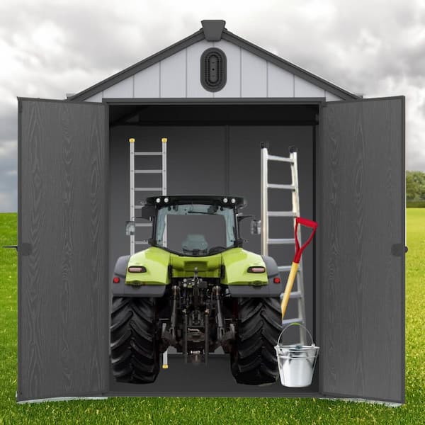 VAMOP 6 ft. W x 8 ft. D Resin Shed with Tool Storage (48 sq. ft