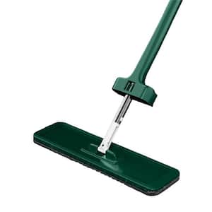 14 in. x 4.3 in. Flat Mops Green with 4 pcs Washable Pads for Floor Cleaning