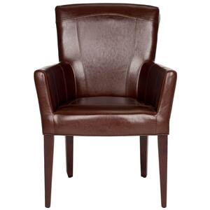 Dale Dark Brown Leather Arm Chair
