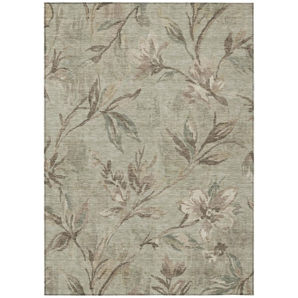 Chantille Machine Washable Indoor/Outdoor Abstract ACN2951 Aloe 10 ft. x 14 ft. Area Rug
