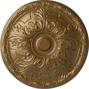 15-3/4 in. x 5/8 in. Granada Urethane Ceiling Medallion (Fits Canopies upto 4-1/4 in.), Pale Gold