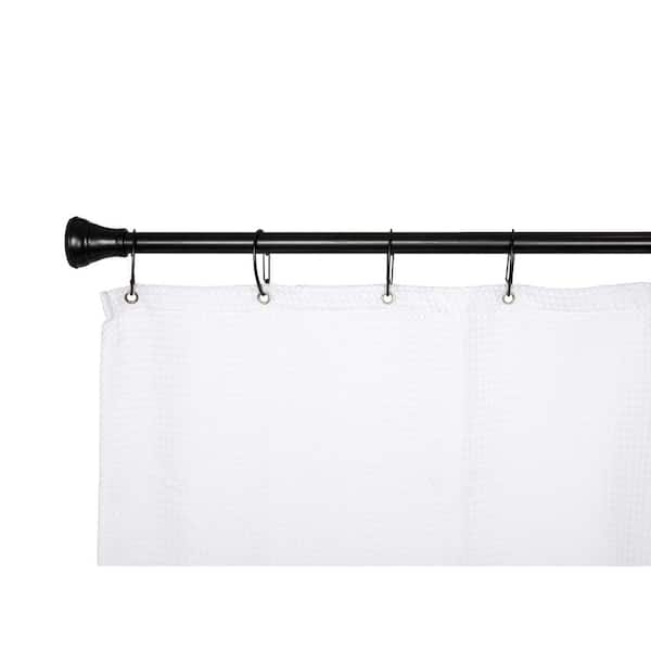 Dyiom Shower Curtain Rings-12 Pack- Plastic Shower Curtain Hooks O-Shaped  Rings Hook, Shower Curtain Rings/Hook in Black B087TTWW33 - The Home Depot