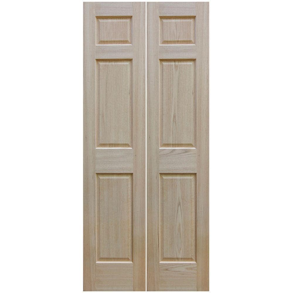 Utrolig hvile pakistanske EVERMARK Expressions 36 in. x 80 in. Unfinished 6-Panel Solid Core Red Oak  Interior Bi-Fold Door 454-094 - The Home Depot