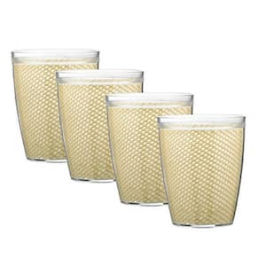 Fishnet 14 oz. Ivory Insulated Drinkware (Set of 4)