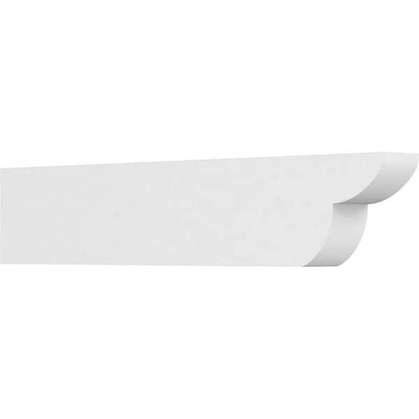 Ekena Millwork 3 in. x 6 in. x 30 in. Standard Crestline Architectural Grade PVC Rafter Tail Brace