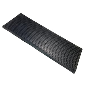 Bar Black 10 in. W x 29 in. L Non-Slip Rubber Tread Stair Mats (6 Pack)