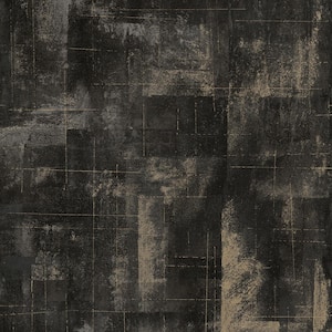 Distressed Textures Black Paper Strippable Roll (Covers 57.8 sq. ft.)