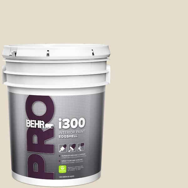 BEHR PRO 5 gal. #PWL-90 Abstract White Eggshell Interior Paint
