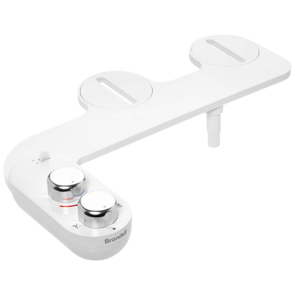 Brondell SimpleSpa Eco Dual Temperature Single Nozzle Attachable Bidet System Bidet Attachment with Recycled Plastics