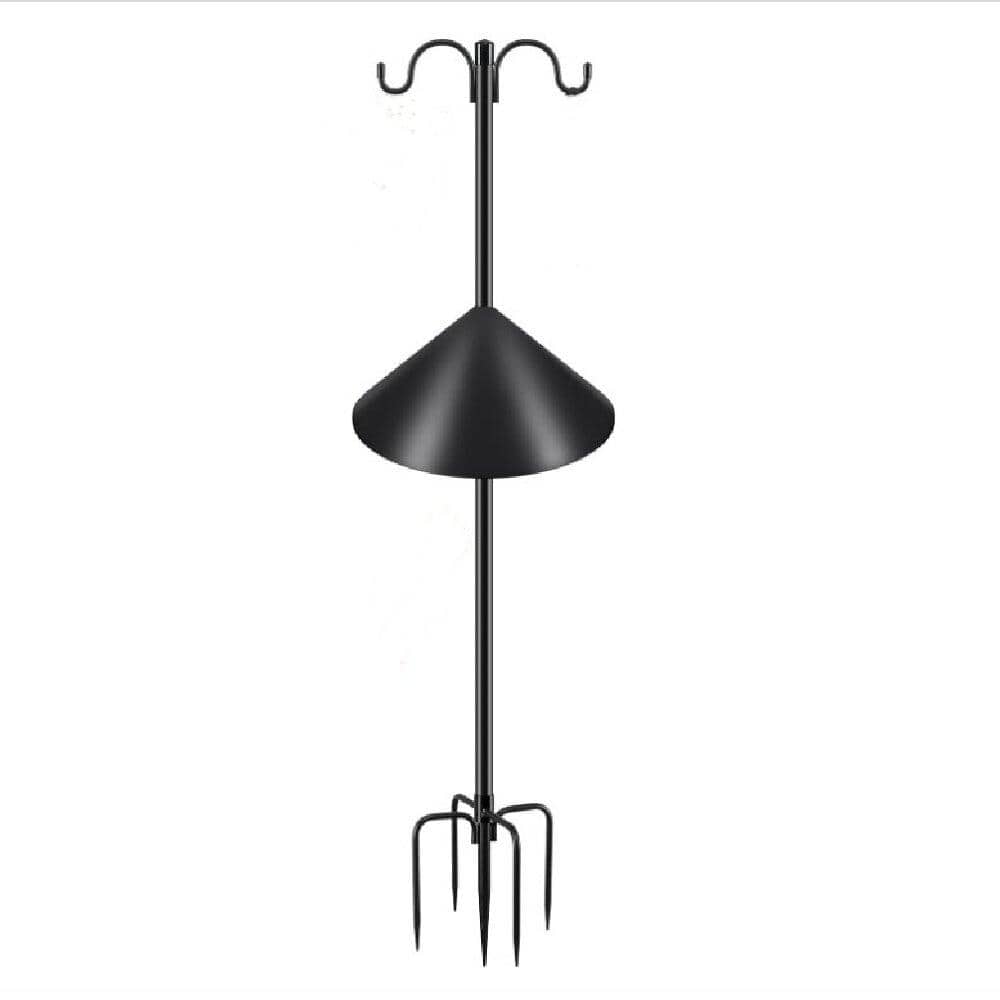 92.5 in. Iron Shepards Hooks for Outdoor with Squirrel Baffles Adjustable 
