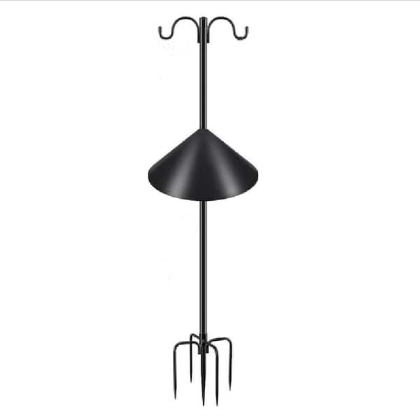 Unbranded 92.5 in. Iron Shepard's Hooks for Outdoor with Squirrel Baffles Adjustable Heavy Duty