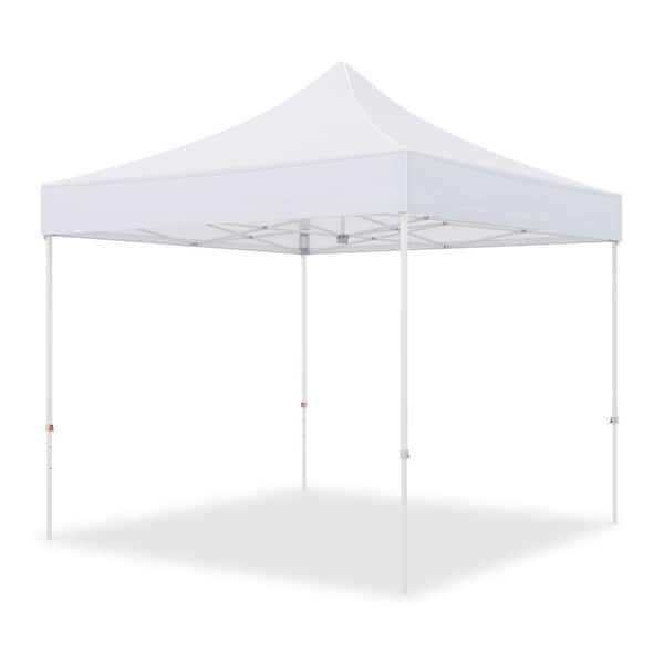 10 ft. x 10 ft. Instant Pop-Up Canopy Tent Outdoor Portable Easy Set-up Water-Resistant with Storage Bag White