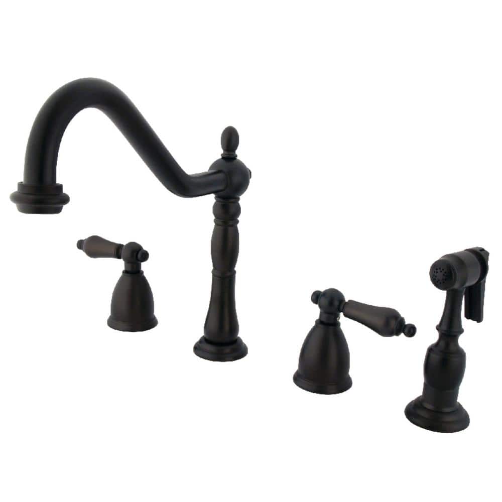 Heritage 2-Handle Standard Kitchen Faucet with Side Sprayer in Oil Rubbed Bronze price history on PriceWatchPro
