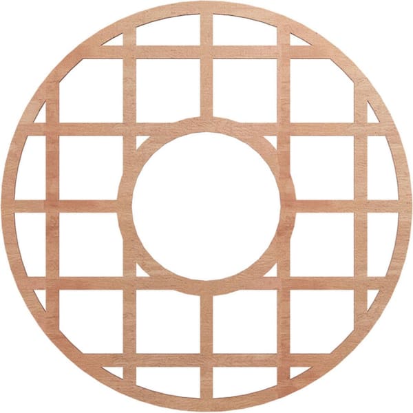 Ekena Millwork 30 in. x 10.5 in. x 0.25 in. Wood Medallion Moulding