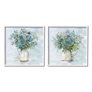 Country Mixed Floral Bouquets Design By Carol Robinson 2 Piece Framed Nature Art Print 24 in. x 24 in.
