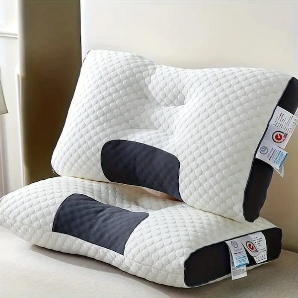26 x 15" Hypoallergenic memory cotton White pillow Designed According To Ergonomics, protect the cervical spine, (1pack)
