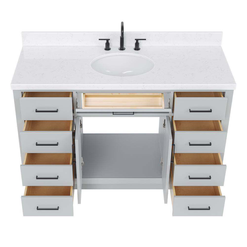 Hepburn 54" Gray Freestanding Single Basin Vanity Set