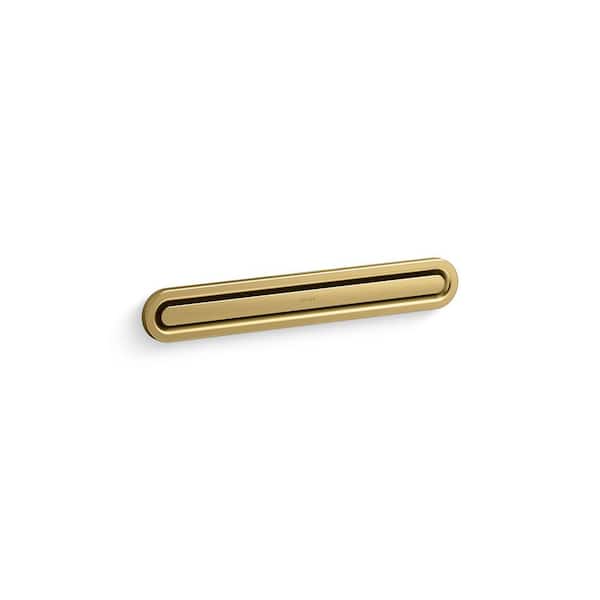 Invigoration Series 15.5 in. W Steam Head with Aromatherapy Reservoir in Vibrant Brushed Moderne Brass