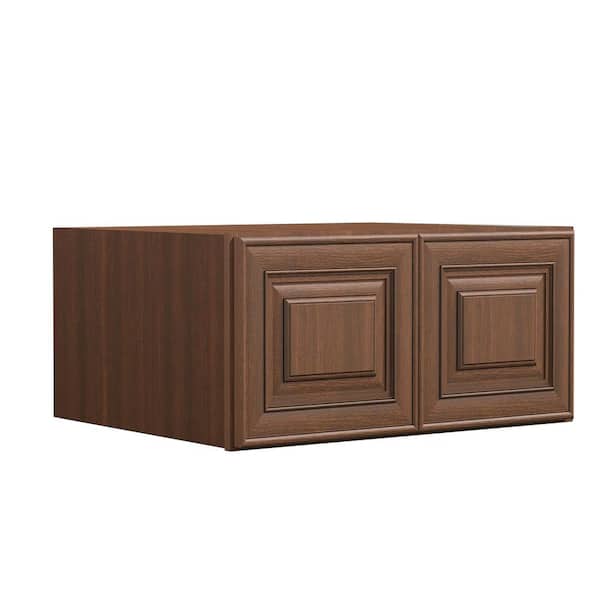 Hausvita 33 in. W x 24 in. D x 15 in. H in Cameo Scotch Plywood Ready to Assemble Kitchen Wall Cabinets with 2 Doors