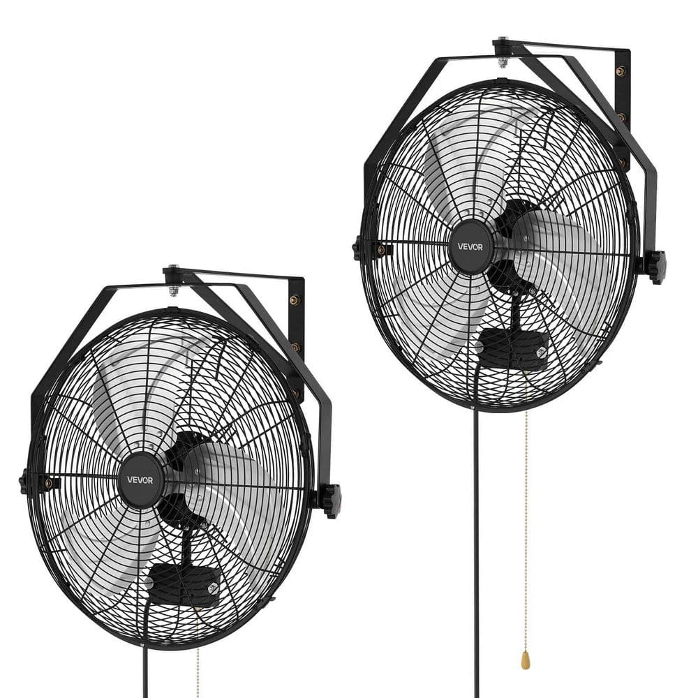 Wall Mount Fan, 18 in. Wall Mounted Hanging Fan with IP44, 3-Speed, Long Airflow, Adjustable Rotation Angle, 2 Pack price history on PriceWatchPro