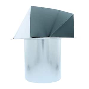 Duct 7 in. Round Exhaust Cap with Damper and Bird Screen for Range Hood