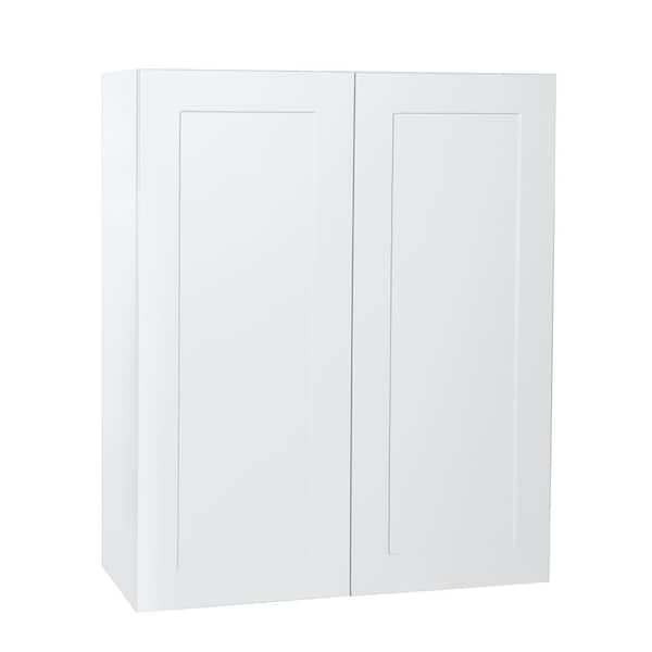 Cambridge Quick Assemble Modern Style, Shaker White 30 x 36 in. Wall Kitchen Cabinet, 2 Door (30 in. W x 12 D x 36 in. H)
