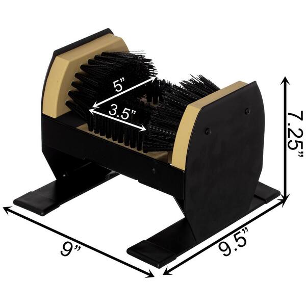 United Pacific 90055 Stainless Shoe/Boot Scraper W/Nylon Brush