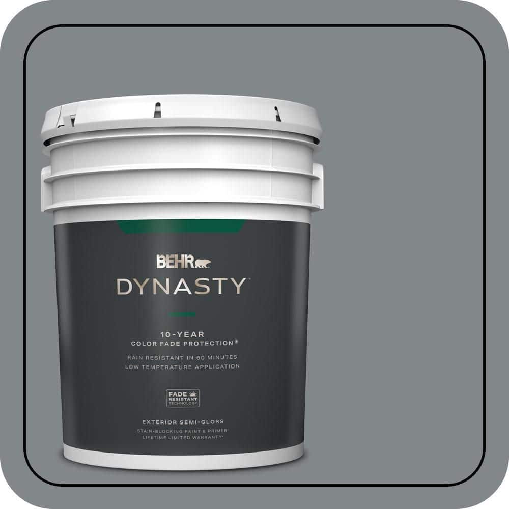 5 gal. #N500-5 Magnetic Gray color Semi-Gloss Enamel Exterior Stain-Blocking Paint & Primer price history on PriceWatchPro