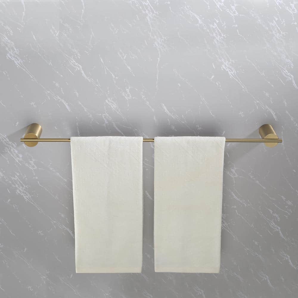 Brushed Gold Stainless Steel 4-Piece Bathroom Hardware Set