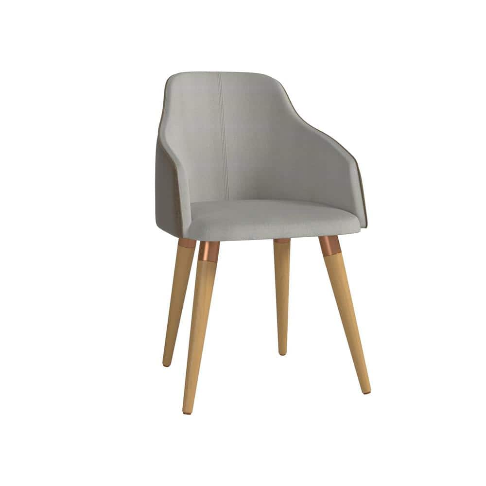 مفيد تمزق خلاق  Luxor Stamford Grey Double-Sided Fabric Leather Accent Chair 10181HD1 - The  Home Depot