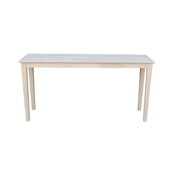 International Concepts 60 in. Unfinished Standard Rectangle Wood Console Table