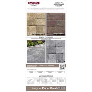 Paper Sample Only of Clayton 3.5 in. W x 7 in. L x 1.77 in. H Sand/Brown/Charcoal Blend Concrete Paver (1-Piece)