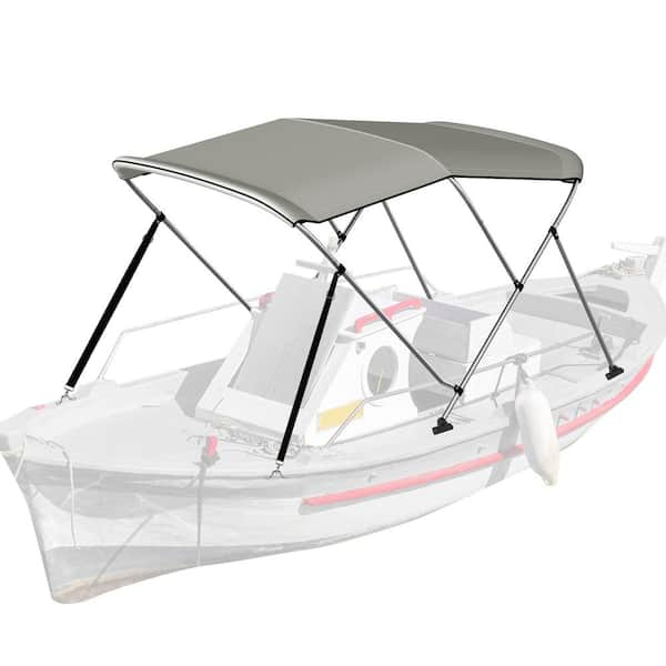 BOZTIY 3 Bow Bimini Top Cover for Boat Cover Sun Shade Boat Canopy (6 ft. L x 46 in. H x 72 in. W ), with 1 in. Aluminum Frame