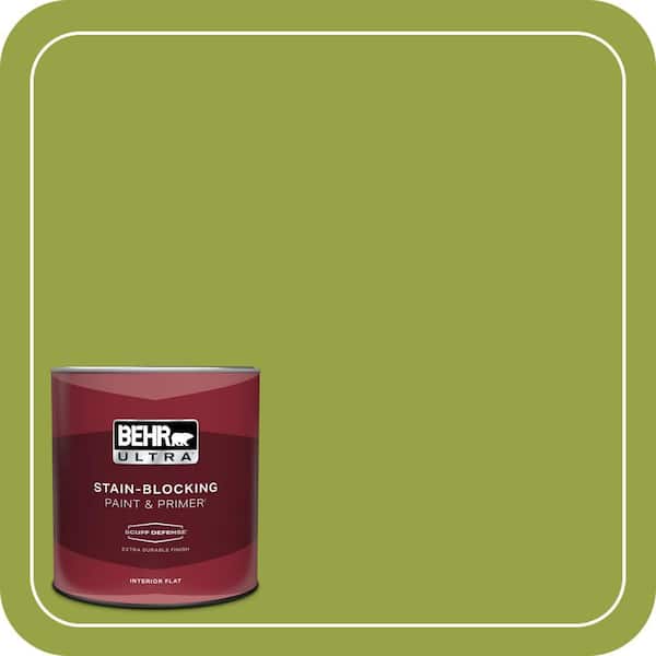 BEHR ULTRA 1 qt. #P360-6 Fresh Apple Extra Durable Flat Interior Paint & Primer