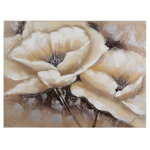 24 in. x 31 in. "Full Bloom I" Hand Painted Canvas Wall Art