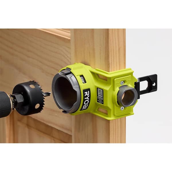 RYOBI Wood Door Lock Installation Kit with Wood Hole Saw, Spade