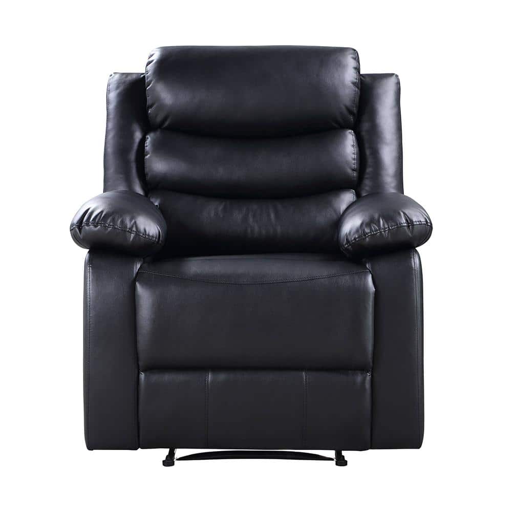 Black Faux Leather Lift Recliner with Manufactured Wood Frame