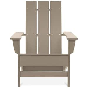 Aria Weathered Wood Recycled Plastic Modern Adirondack Chair