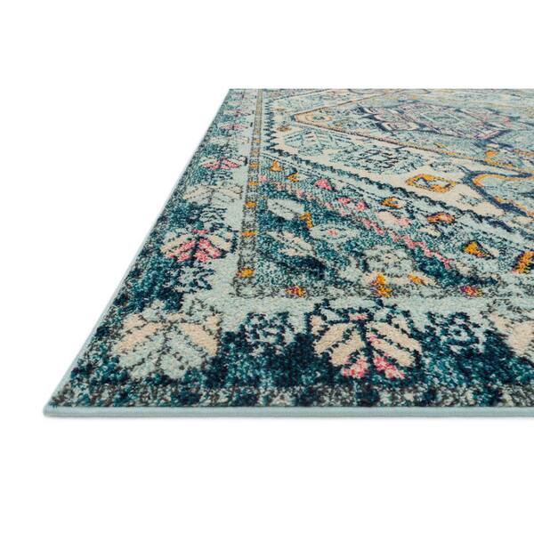 Cornwell Abstract Aqua/Navy Area Rug Steelside Rug Size: Rectangle 6'7 x 9