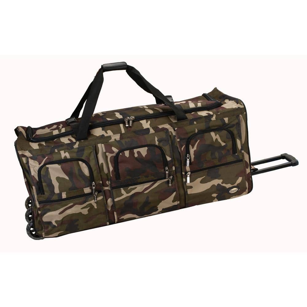 Off-White Arrows camouflage-print Duffle Bag - Gre