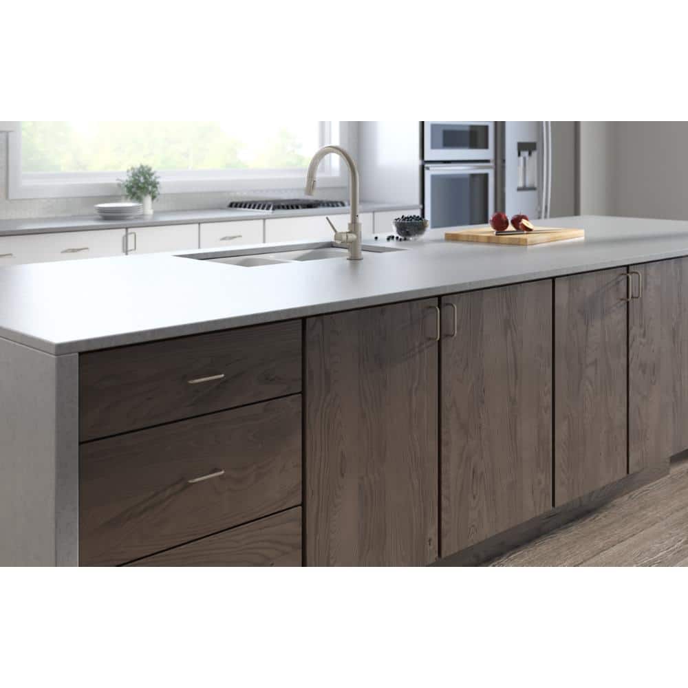 Brushed Nickel 3-1/2" Modern Cabinet Drawer Pull
