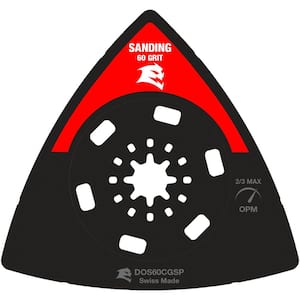 3-1/2 in. 60-Grit Starlock Carbide Grit Oscillating Sanding Plate