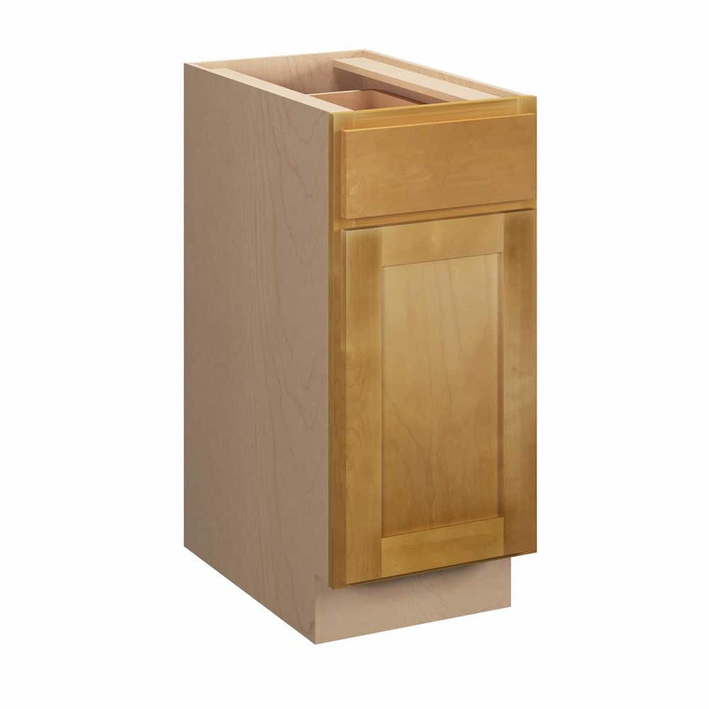 Aberdeen Recessed 18 in. W x 34.5 in. H x 24 in. D in Caramel Plywood Assembled Pullout w/Soft Close Trash Can price history on PriceWatchPro