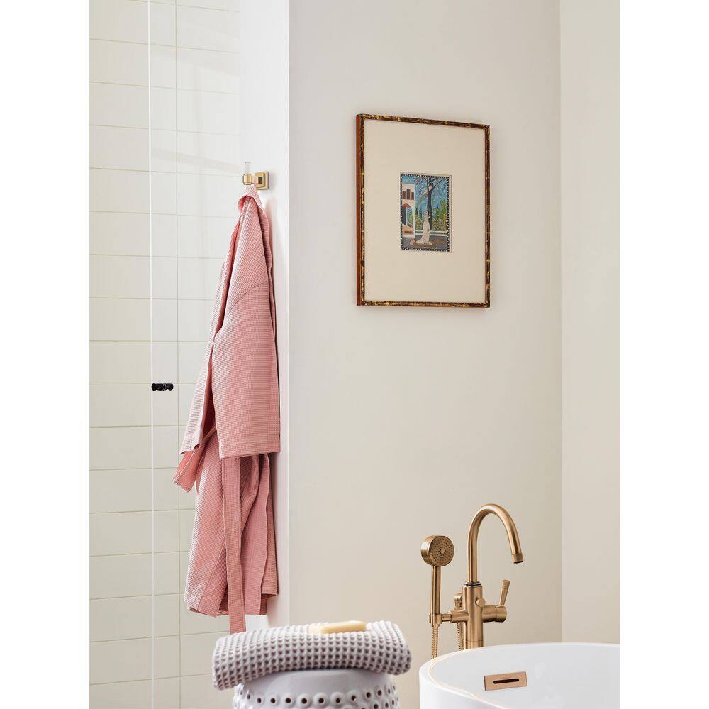 Clear and Champagne Bronze Single Prong Robe Hook