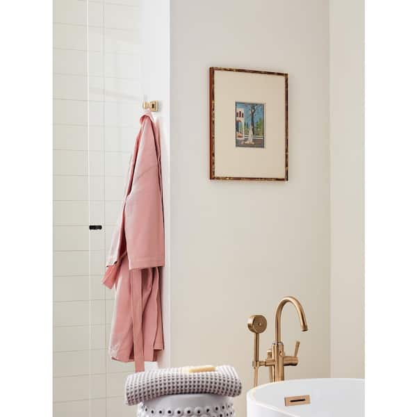 Glacio Single Robe Hook in Clear/Champagne Bronze